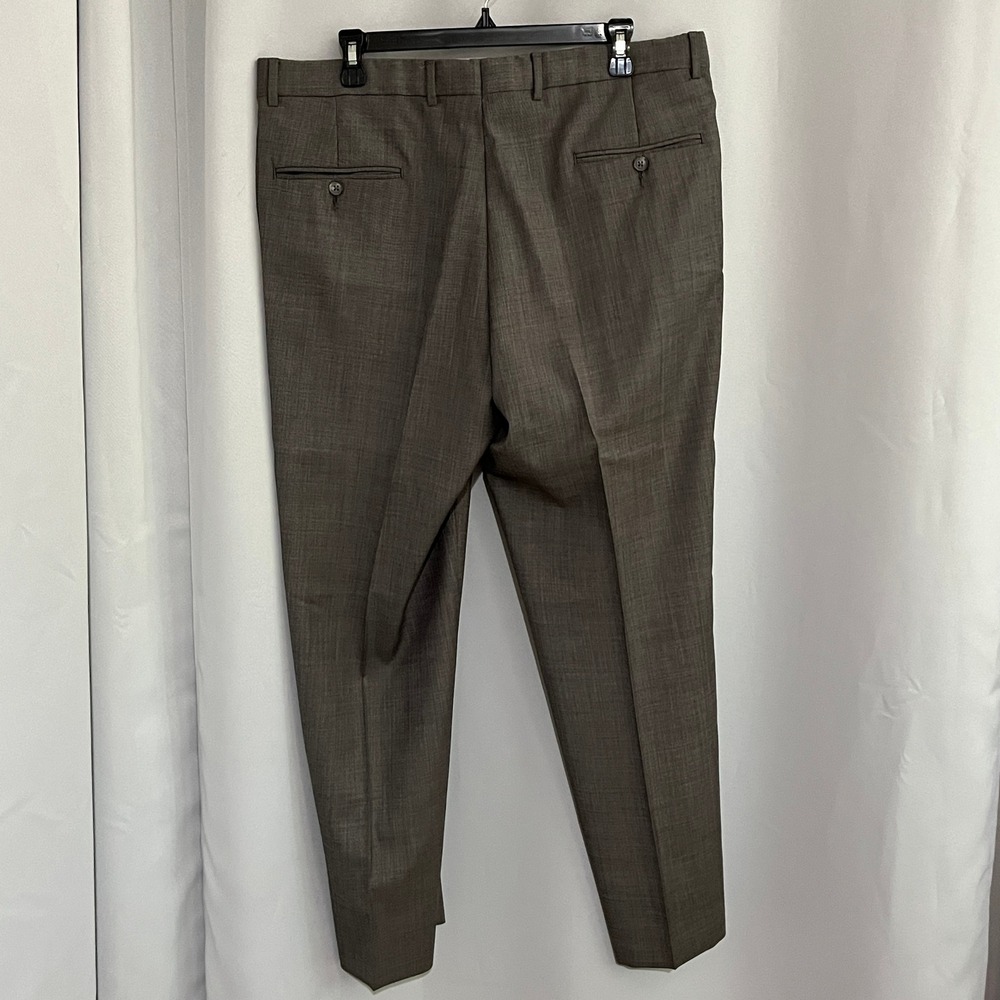 Joseph Abboud Tollegno 1900 Dress Pants Mens 36R Grey Flat Front Wool Italy Lux - Picture 3 of 15